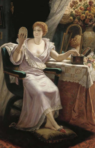 Looking in the mirror - Jules-Hippolyte Ravel — artwork view