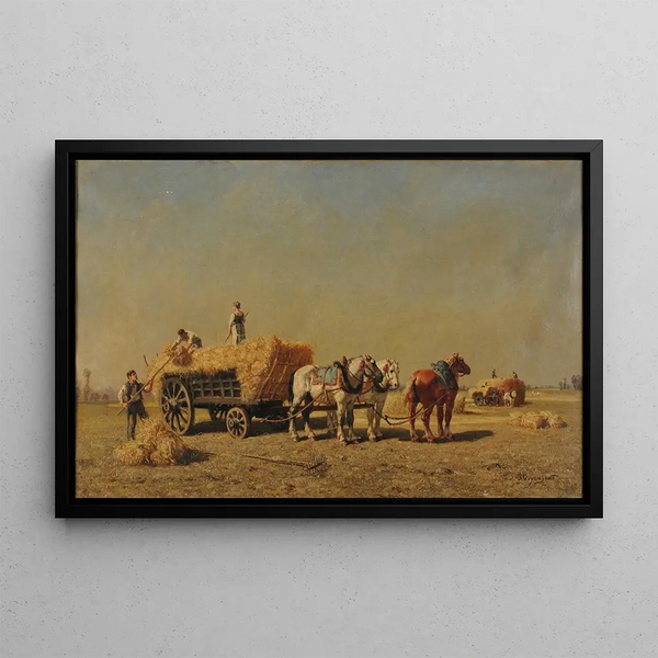 La moisson - Jules-Jacques Veyrassat — framed artwork on a wall