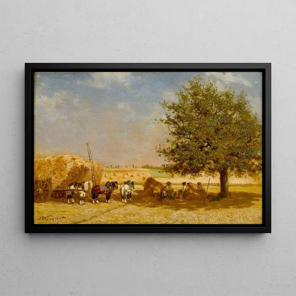 Les Moissonneurs - Jules-Jacques Veyrassat — framed artwork on a wall