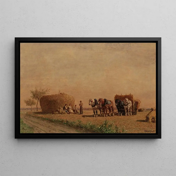 Faneurs au repos - Jules-Jacques Veyrassat — framed artwork on a wall