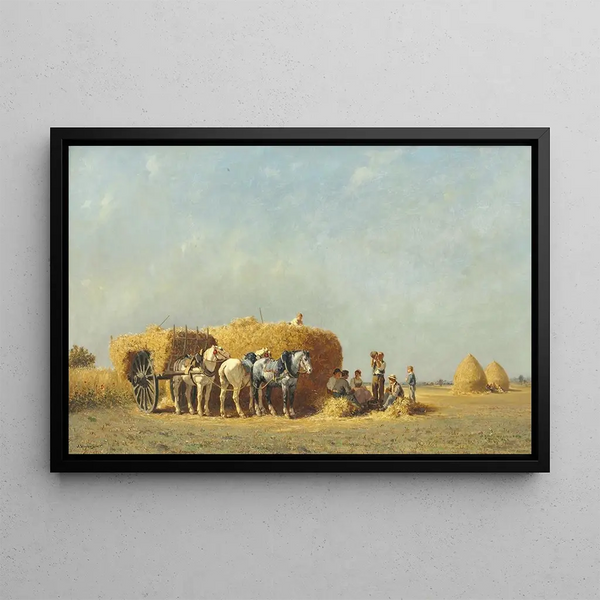 The Lunch Break - Jules-Jacques Veyrassat — framed artwork on a wall