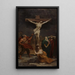 Christ on the Cross - Jules-Joseph Dauban — framed artwork on a wall