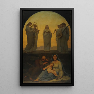 The Dream of the Child Jesus - Jules-Joseph Meynier — framed artwork on a wall