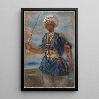 Un Turc - Jules-Robert Auguste — framed artwork on a wall