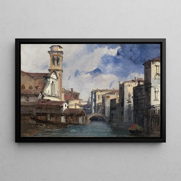L'église de San Trovaso - Jules-Romain Joyant — framed artwork on a wall