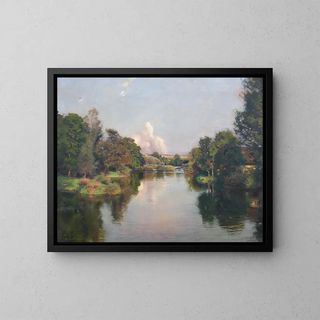 River Landscape Painting - Jules Alexis Muenier — framed artwork on a wall