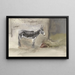 Donkey in a Stable - Jules Baron Finot — framed artwork on a wall
