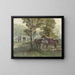 Horses in the meadow - Jules Baron Finot — framed artwork on a wall