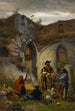 Campement de Bohémiens dans les ruines de l'abbaye de Saint-Bavon - Jules Breton — artwork view