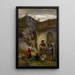 Campement de Bohémiens dans les ruines de l'abbaye de Saint-Bavon - Jules Breton — framed artwork on a wall