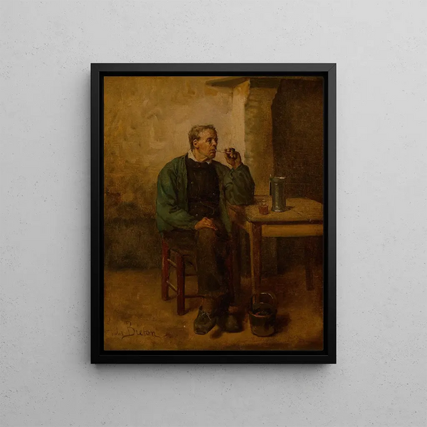 Contentment - Jules Breton — framed artwork on a wall