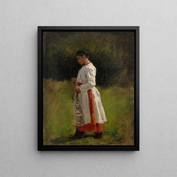 Child of the Choir - Jules Breton — framed artwork on a wall