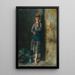 Girl eating cherries - Jules Breton — framed artwork on a wall