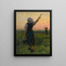 Fin du travail - Jules Breton — framed artwork on a wall
