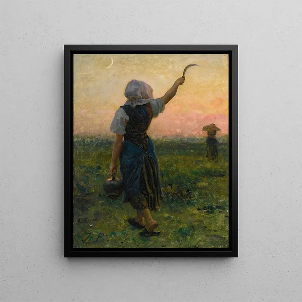 Fin du travail - Jules Breton — framed artwork on a wall