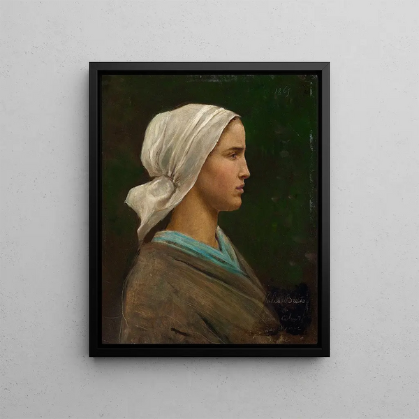 Jeanne Calvet - Jules Breton — framed artwork on a wall