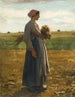 Young woman in the fields - Jules Breton — artwork view