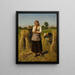 La Glaneuse - Jules Breton — framed artwork on a wall