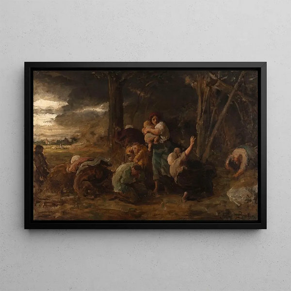 La foudre - Jules Breton — framed artwork on a wall