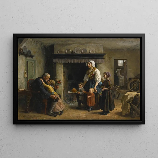 La fête du Grandpré - Jules Breton — framed artwork on a wall