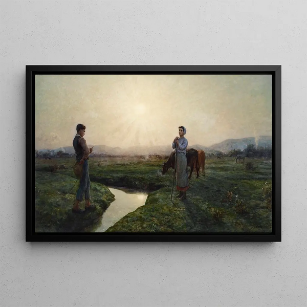 The Morning - Jules Breton — framed artwork on a wall