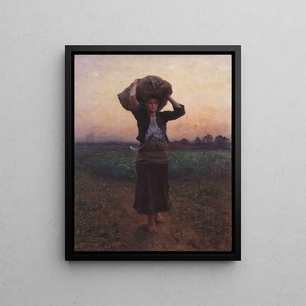 Star of the Shepherds - Jules Breton — framed artwork on a wall
