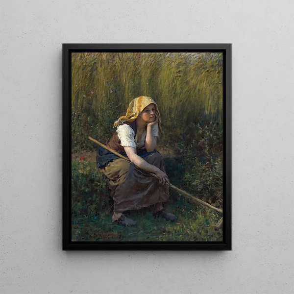 Summer Painting - Jules Breton — framed artwork on a wall
