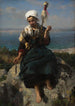 The Flax Spinner - Jules Breton — artwork view