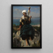 The Flax Spinner - Jules Breton — framed artwork on a wall