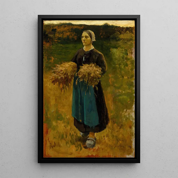 La glaneuse - Jules Breton — framed artwork on a wall