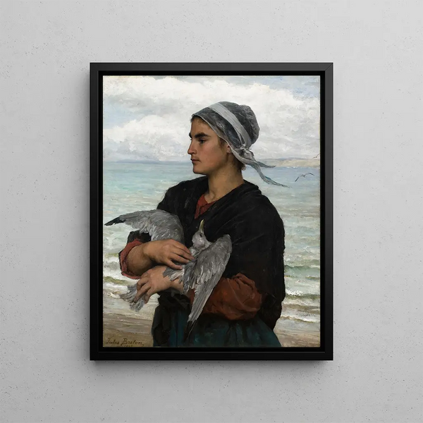 La Mouette blessée - Jules Breton — framed artwork on a wall