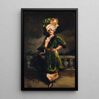 Portrait of Boniface de Castellane - Jules Cayron — framed artwork on a wall