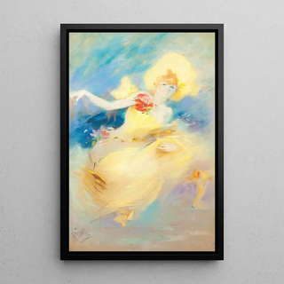 a dancer - Jules Chéret — framed artwork on a wall