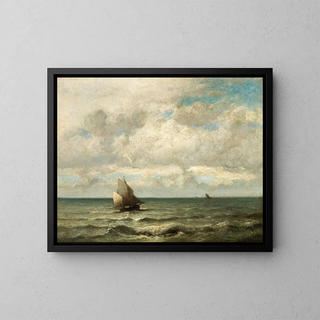 a seascape - Jules Dupré — framed artwork on a wall