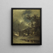A Village at Night - Jules Dupré — framed artwork on a wall