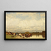 Cows crossing a ford - Jules Dupré — framed artwork on a wall