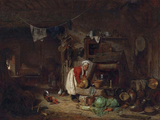 Interior farm scene in Berry - Jules Dupré — artwork view