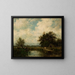 Landscape with a Pond - Jules Dupré — framed artwork on a wall