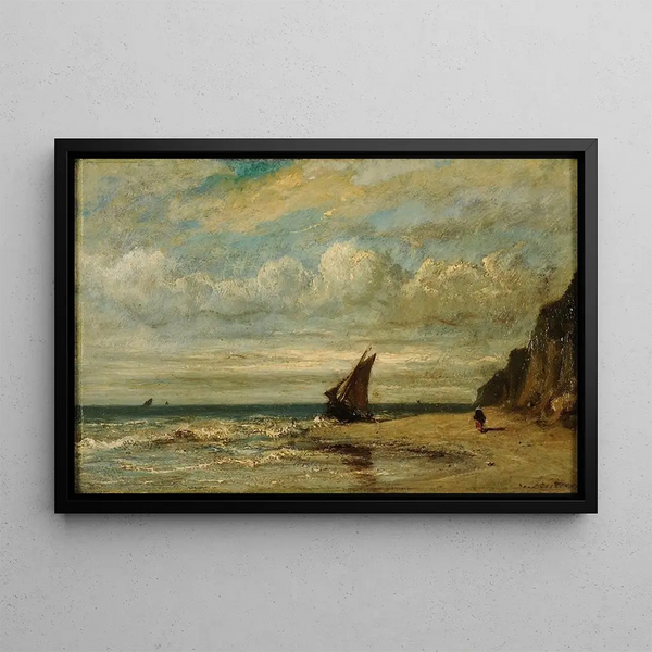 Marine Painting - Jules Dupré — framed artwork on a wall