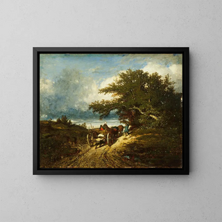 On the Road - Jules Dupré — framed artwork on a wall