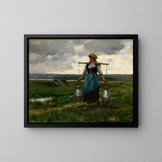 Porteuse de lait - Jules Dupré — framed artwork on a wall