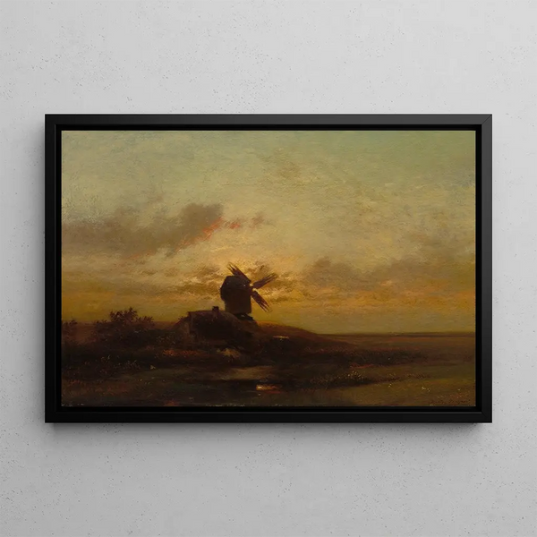 The Mill - Jules Dupré — framed artwork on a wall