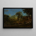 View of the Limousin Pastures, France - Jules Dupré — framed artwork on a wall