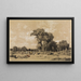 Landscape painting of pasture in Limousin - Jules Dupré — framed artwork on a wall
