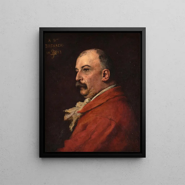 Portrait of William Busnach - Jules Élie Delaunay — framed artwork on a wall