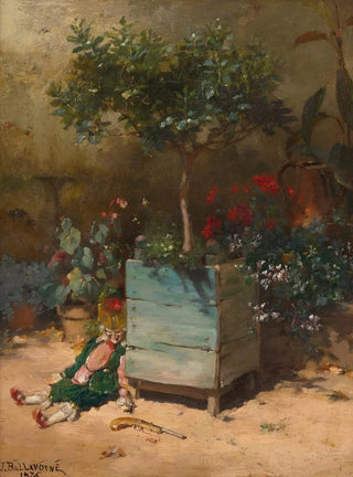Jules Frederic Ballavoine - Punchinello in the garden.webp