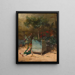 Jules Frederic Ballavoine - Punchinello in the garden.webp