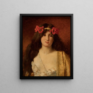 Jules Frederic Ballavoine - Young beauty with a crown of poppies.webp