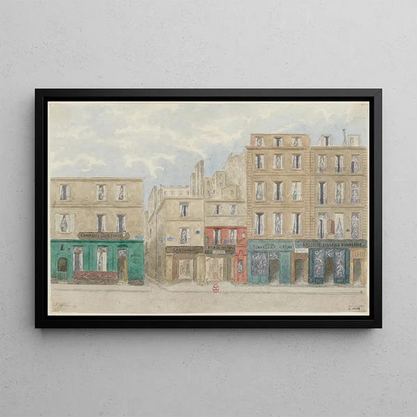 Rue Beaubourg N°37 45 3rd arrondissement - Jules Gaildrau — framed artwork on a wall