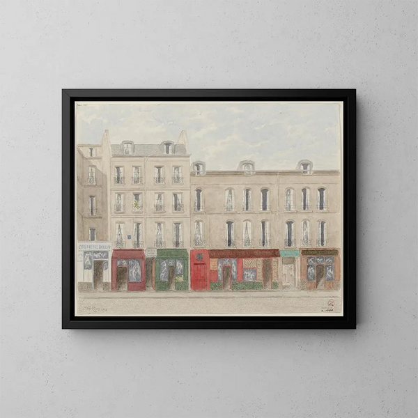 Rue Beaubourg n° 47 et 49, 3rd arrondissement - Jules Gaildrau — framed artwork on a wall